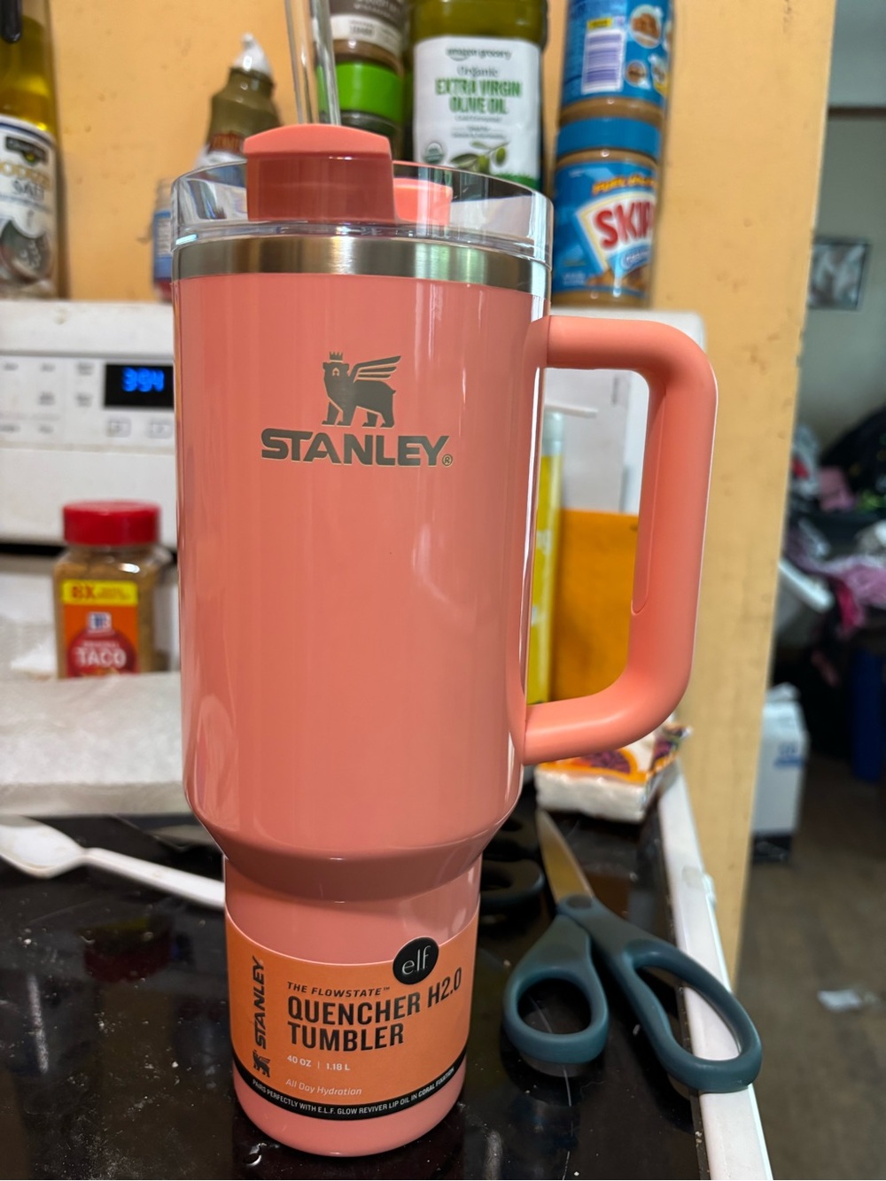Stanley Coral Pink Insulated Quencher Tumbler with Handle